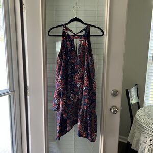 Parker Dress Small Silk Blend‎ Asymmetric Layered